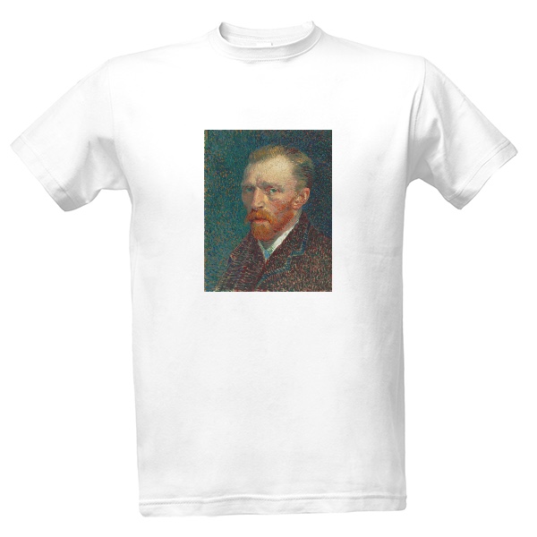 Tričko s potiskem Artriko Vincent van Gogh autoportrét bílé