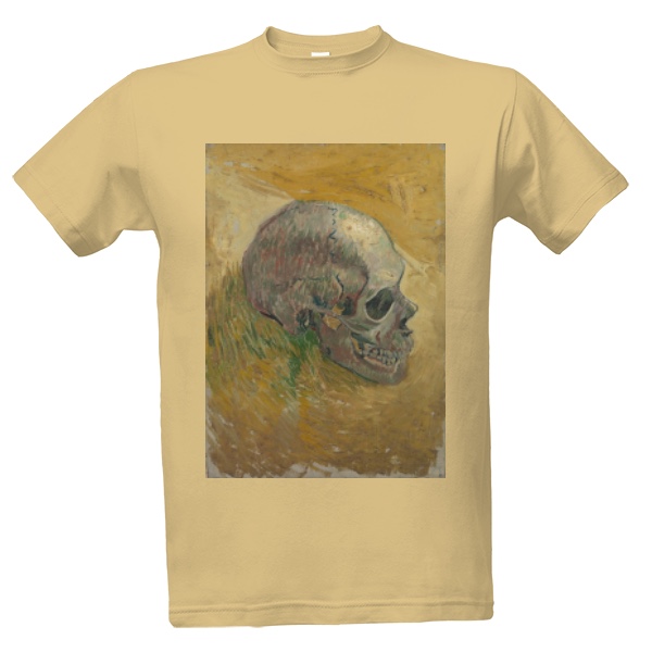 Tričko s potiskem Artriko Vincent Van Gogh lebka okr
